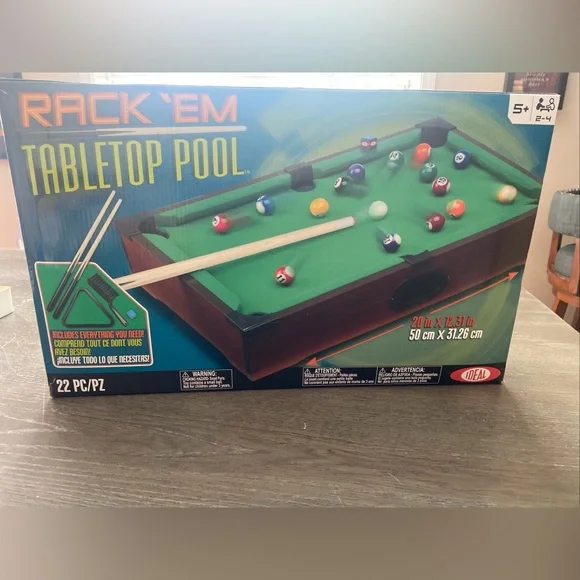 Mini Tabletop Pool Game Set - Picture 1 of 7